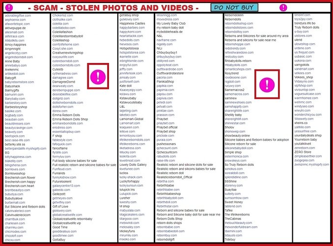 SCAM LIST LONG