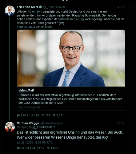 Screenshot 2024-07-30 at 20-24-29 Carmen Wegge (@CarmenWegge) Das ist schlicht und ergreifend Unsinn und das wissen Sie auch. Wer wider besseren Wissens Dinge behauptet der lügt. nitter.poast.org