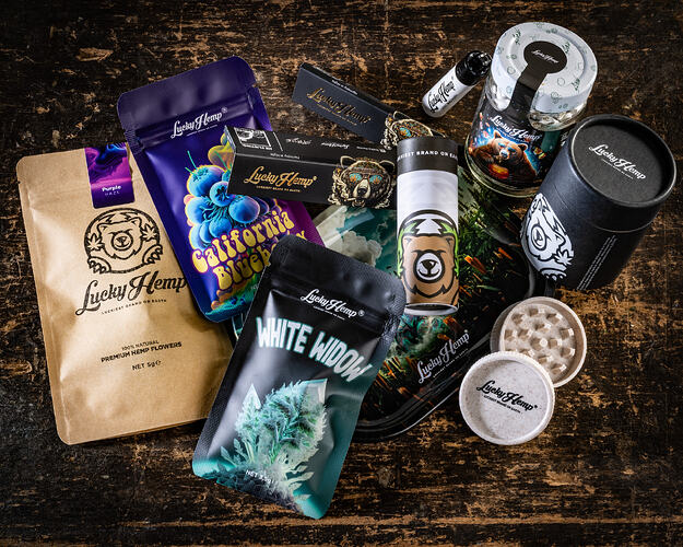 lucky hemp produkte auf tisch 2