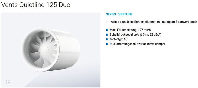 Vents Quietline 125 Duo - Kanalventilatoren ☆ ➤ Ventilation System – Mozilla Fir
