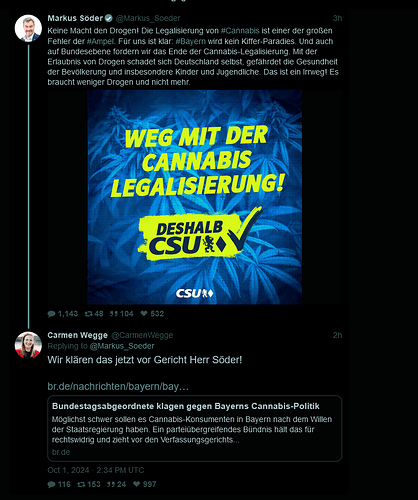 Screenshot 2024-10-01 at 18-33-49 Carmen Wegge (@CarmenWegge) Wir klären das jetzt vor Gericht Herr Söder! https __www.br.de_nachrichten_bayern_bayerns-cannabis-politik-bundestagsabgeordnete-klagen UPwuObc nitter.poast.org
