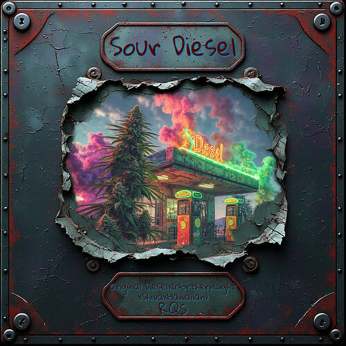 SourDiesel Etikett