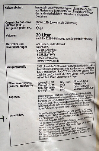 Anzuchterde Famila 2