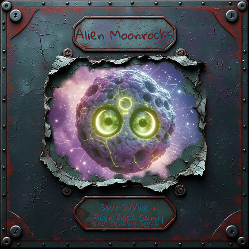 AlienMoonrocks Etikett