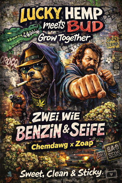 Zwei wie Benzin & Seife… Grow Together mit Lucky Hemp