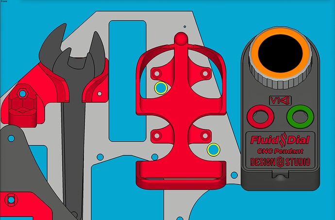 Cradle for FluidNC Dial Pendant on LR3 YZ plate (v1.2) 17 - Cradle placement - Screenshot 2024-01-22 at 12.54.20 AM