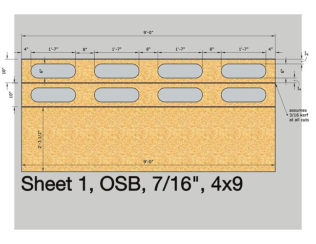 Table Plan for LowRider v2, 58 x 113, OSB 9 ft, ver H_02