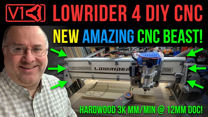 2024-10-08 LowRider v4 DIY CNC finally released! Amazing hardwood test cut at 3000mm:min and 12m depth of cut! - Video Thumbnail 2