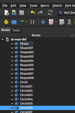 Moving all the shapes to the top level document and deleting empty folders