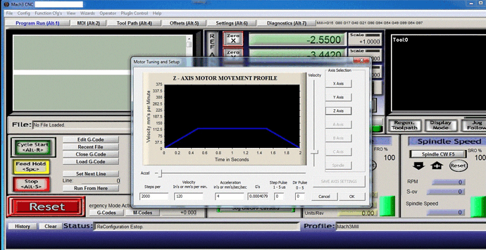 Mach3 motor tuning