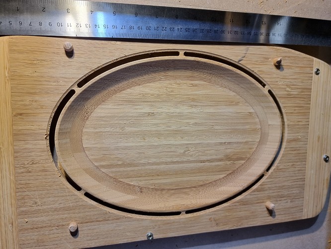 Bamboo plate after carving