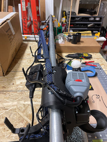 Gantry top with wire sleeve