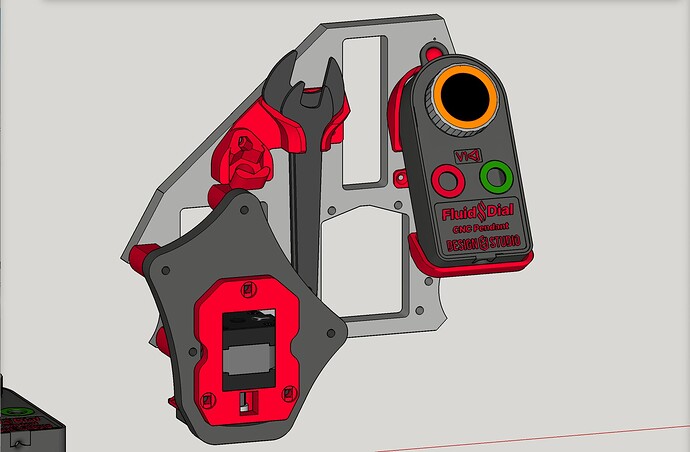 Cradle for FluidNC Dial Pendant on LR3 YZ plate 04 - Screenshot 2024-01-11 at 3.39.07 PM