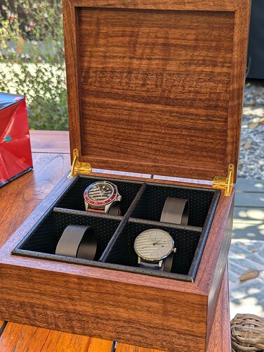 3D Printed Watch Holders lined interior