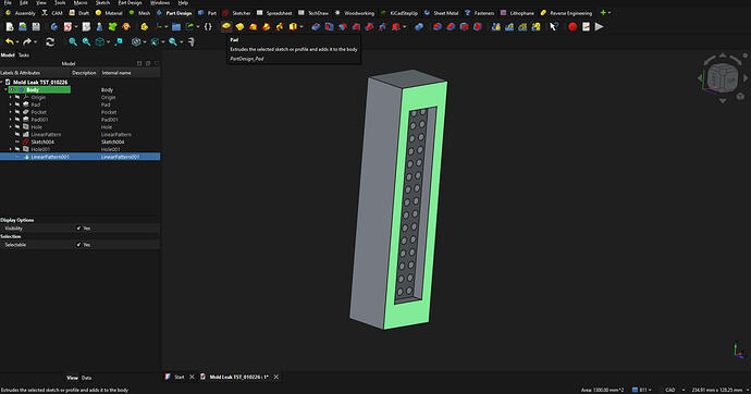 Extrude from a solid_1