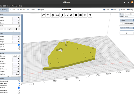 Exported STL for XZ-min-DXF as seen in Kiri:Moto