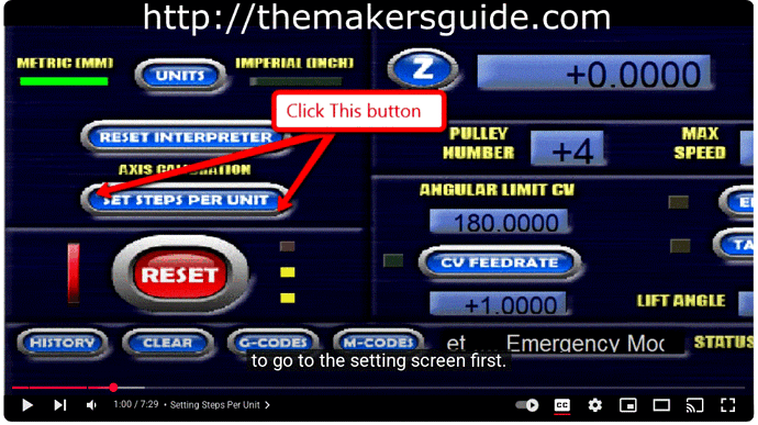 Setting units and steps
