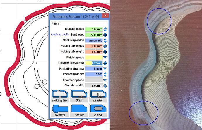 free machining mask tabs