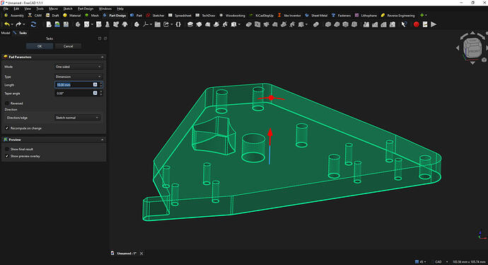 Pad (Extrude) the Sketch_2