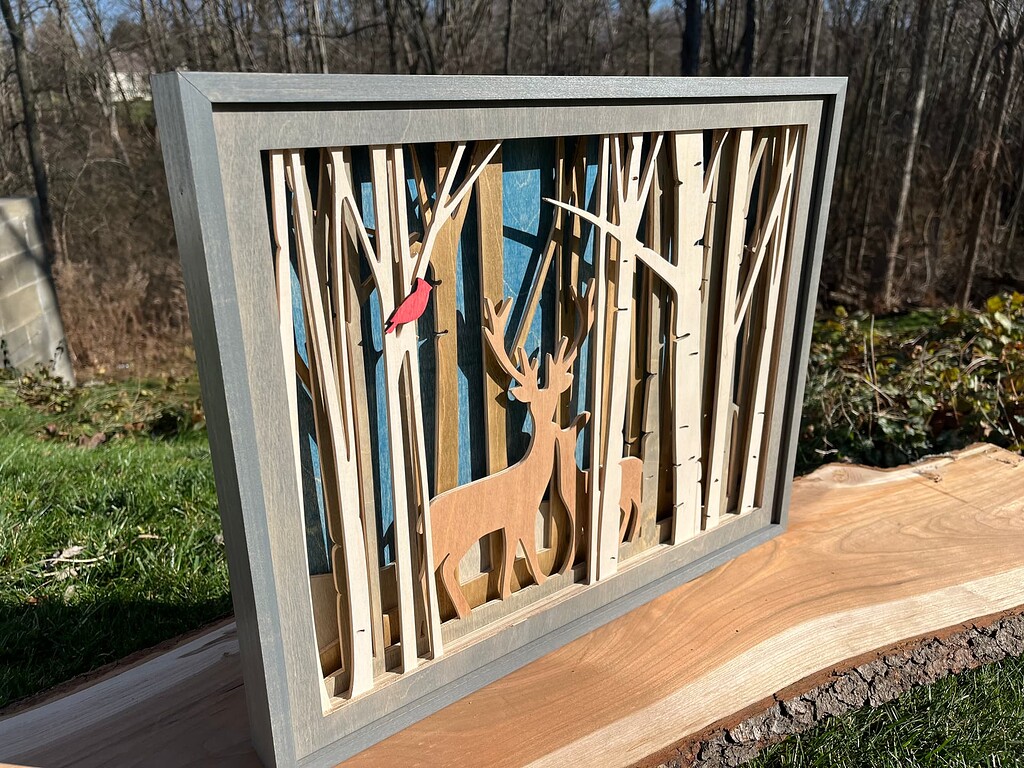 Layered plywood wall art Things You've Made V1 Engineering Forum