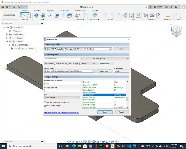 Fusion360 additive custom start and end gcode - Autodesk Community - Fusion  360