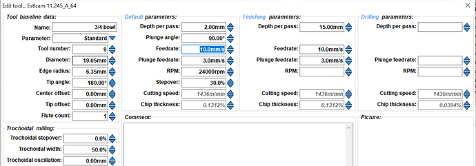 bowl bit settings