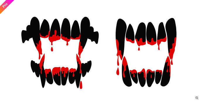 Screenshot 2025-04-21 at 17-19-08 Blood bite Vampire teeth silhouette 45706424 Vector Art at Vecteezy