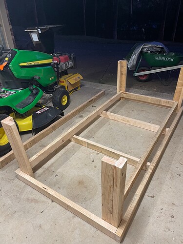 2x4 pine frame Work in progress. Built using pocket hole joinery.