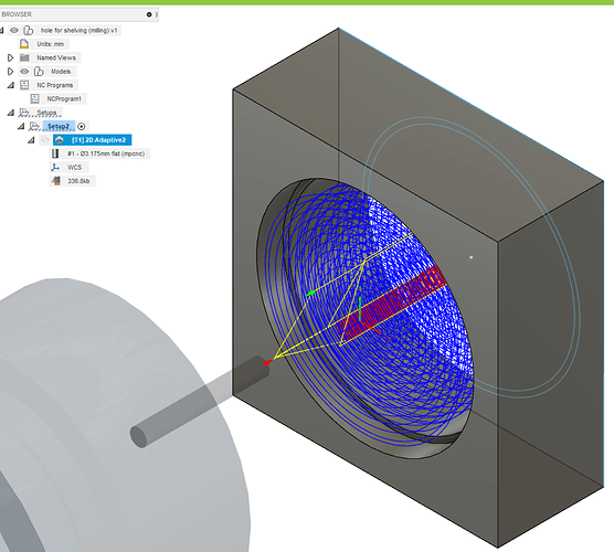 hole cutting on shelves