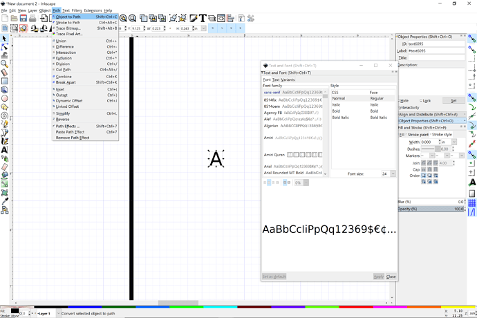 inkscape trace bitmap text