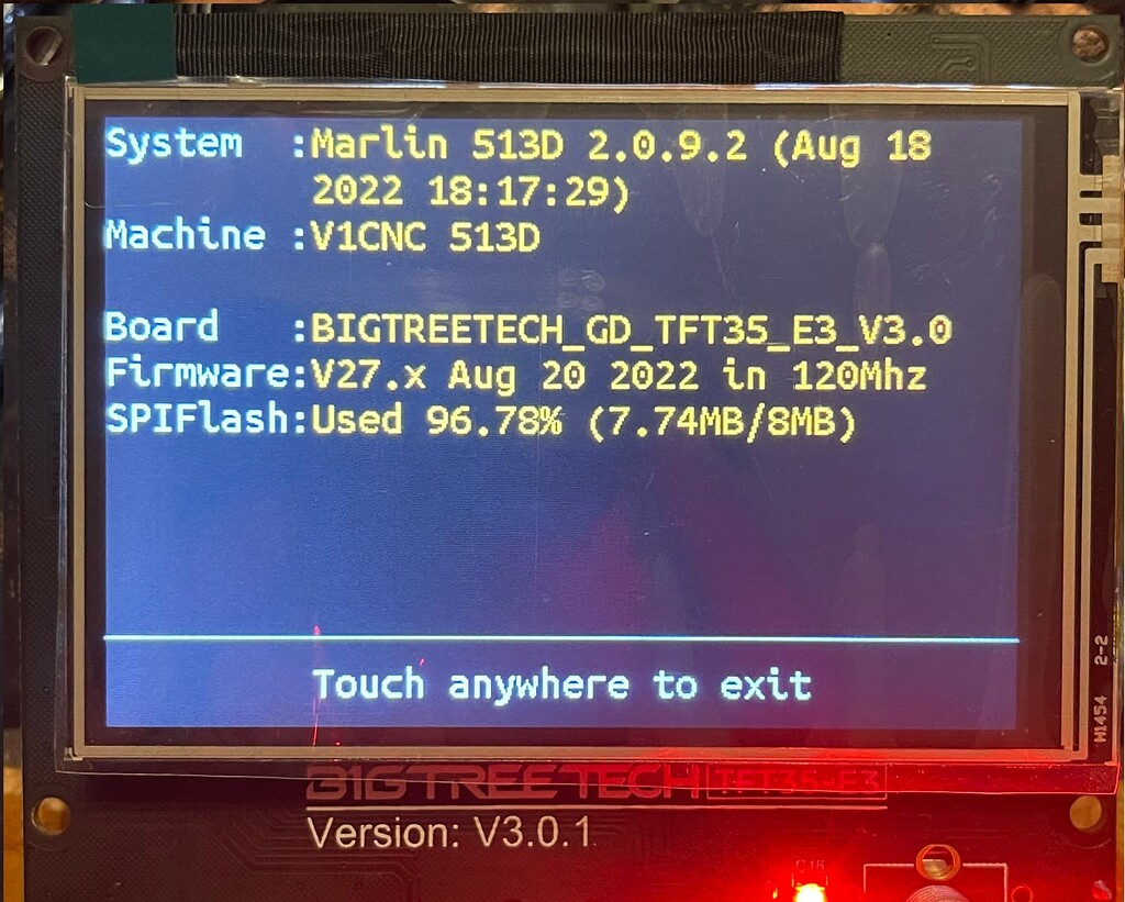 Can't flash screen with V1 firmware General V1 Engineering Forum