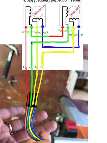 stepper-series wiring with color