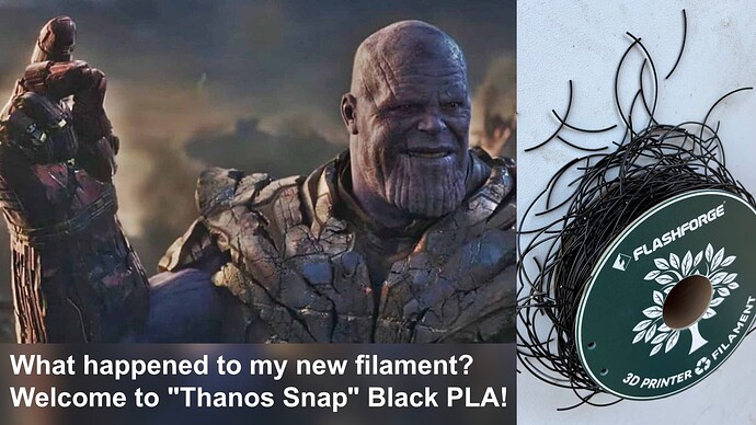 Thanos Snap Black PLA