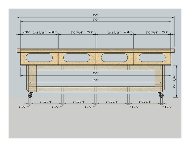 Table Plan for LowRider v2, 58 x 113, OSB 9 ft, ver H_08
