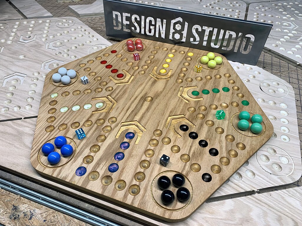 LowRider 3 CNC: Aggravation Game (oak version) - 2-sided wooden game ...