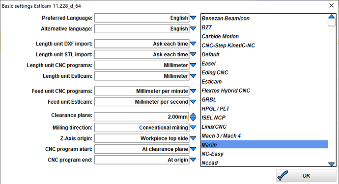 basic settings