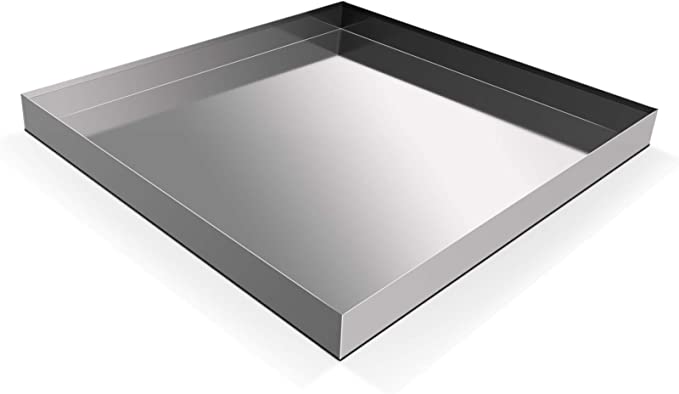 28" x 30" x 2.5" Heavy Duty 304 Stainless Steel Washer Machine Drip Drain Pan Floor Tray with anti-slip bottom pad, No Hole Brand- 3 BUZZLETT 61L298i-Q0L.AC_SX679