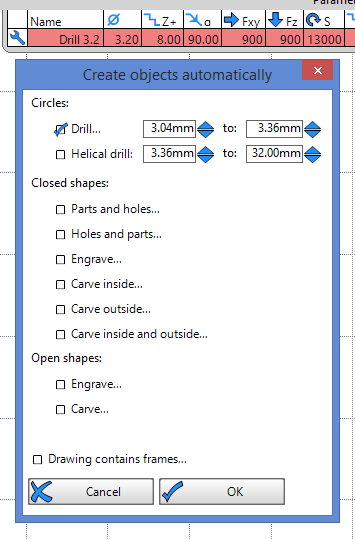 drill holes