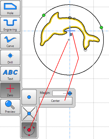 path and circle center origin mu