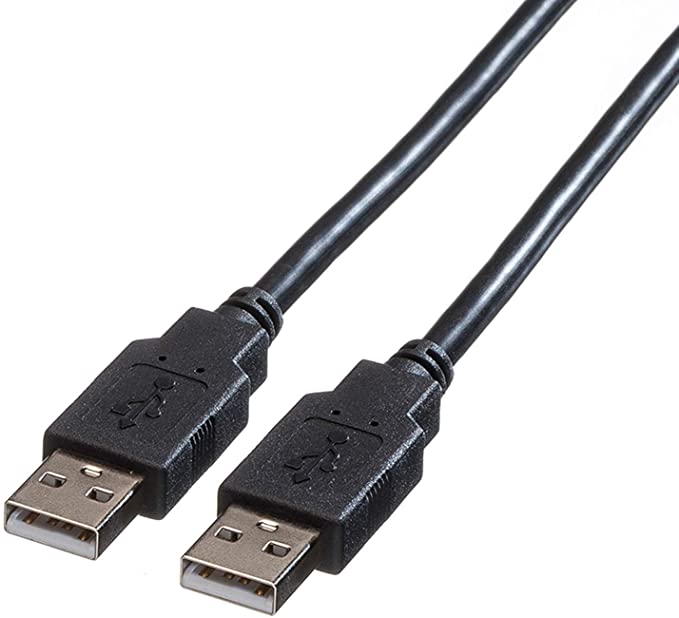 ROLINE USB 2.0 Kabel | A-Stecker auf A-Stecker | HighSpeed Datenkabel | Schwarz 1,8 m