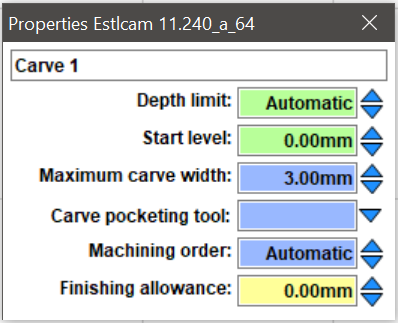 Estlcam_Carve_Properties