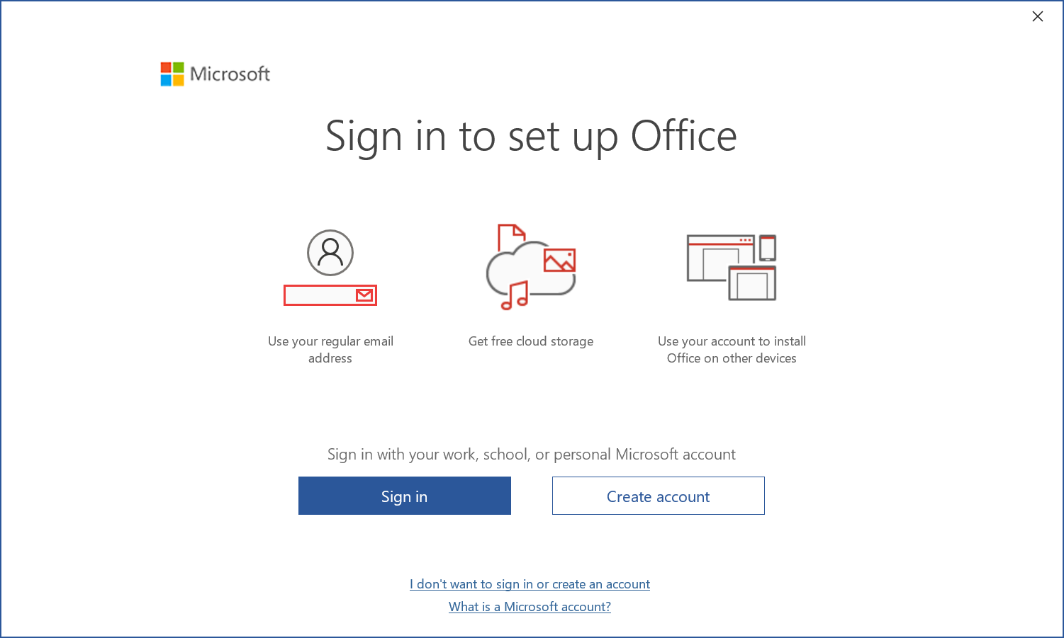 can i use private microsoft account for office 365 account